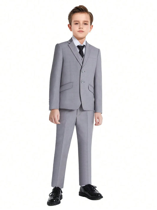 Boys’ 5-Piece Slim Fit Formal Suit – Complete Dresswear Set
