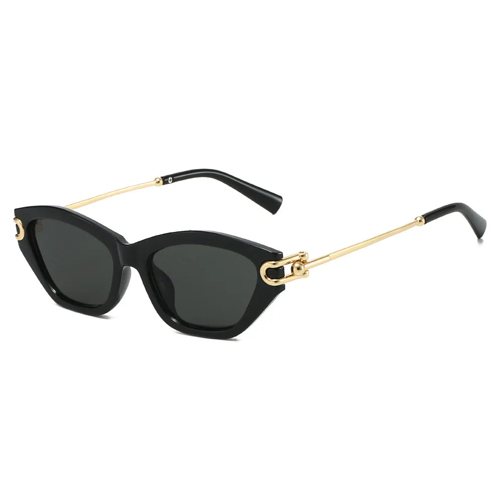 Silver-Accent Square UV400 Sunglasses