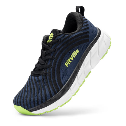 Women's Wide Fit Walking Sneakers – Breathable Lightweight Comfort Shoes – Purple – 40