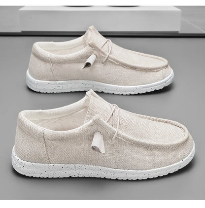 Men’s Canvas Slip – on Loafers – Lightweight Casual Shoes