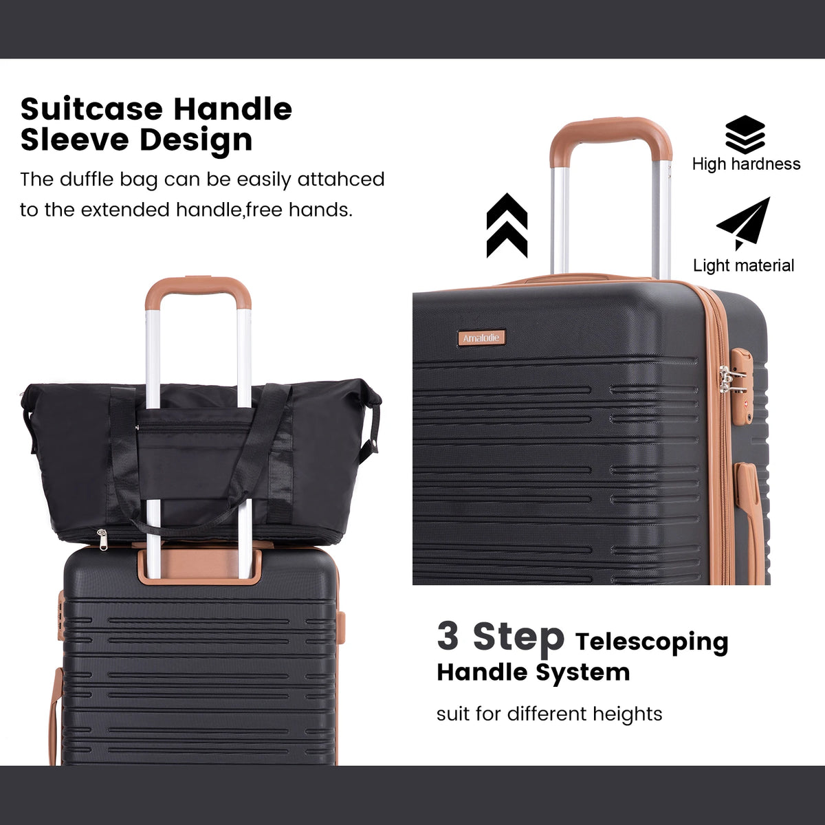 6-Piece Hardshell Spinner Luggage Set with TSA Locks