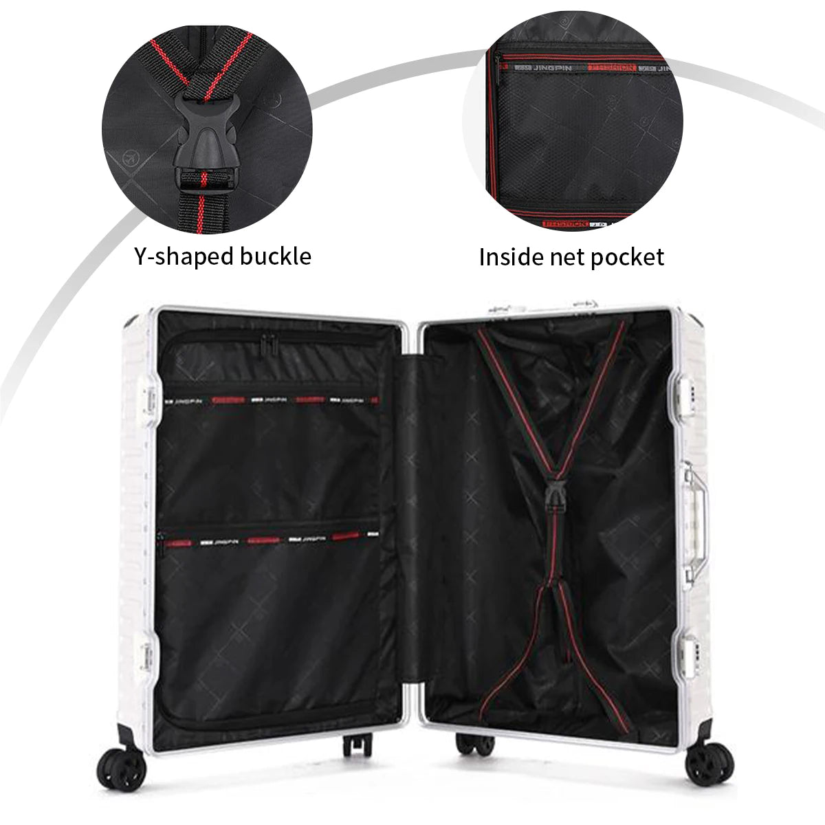 Aluminum Carry-On Luggage – Lightweight, TSA Lock, Spinner Wheels - The Dock Drop