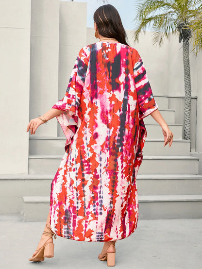 Women’s Flowing Caftan Cover-Up – Beach & Poolside Elegance