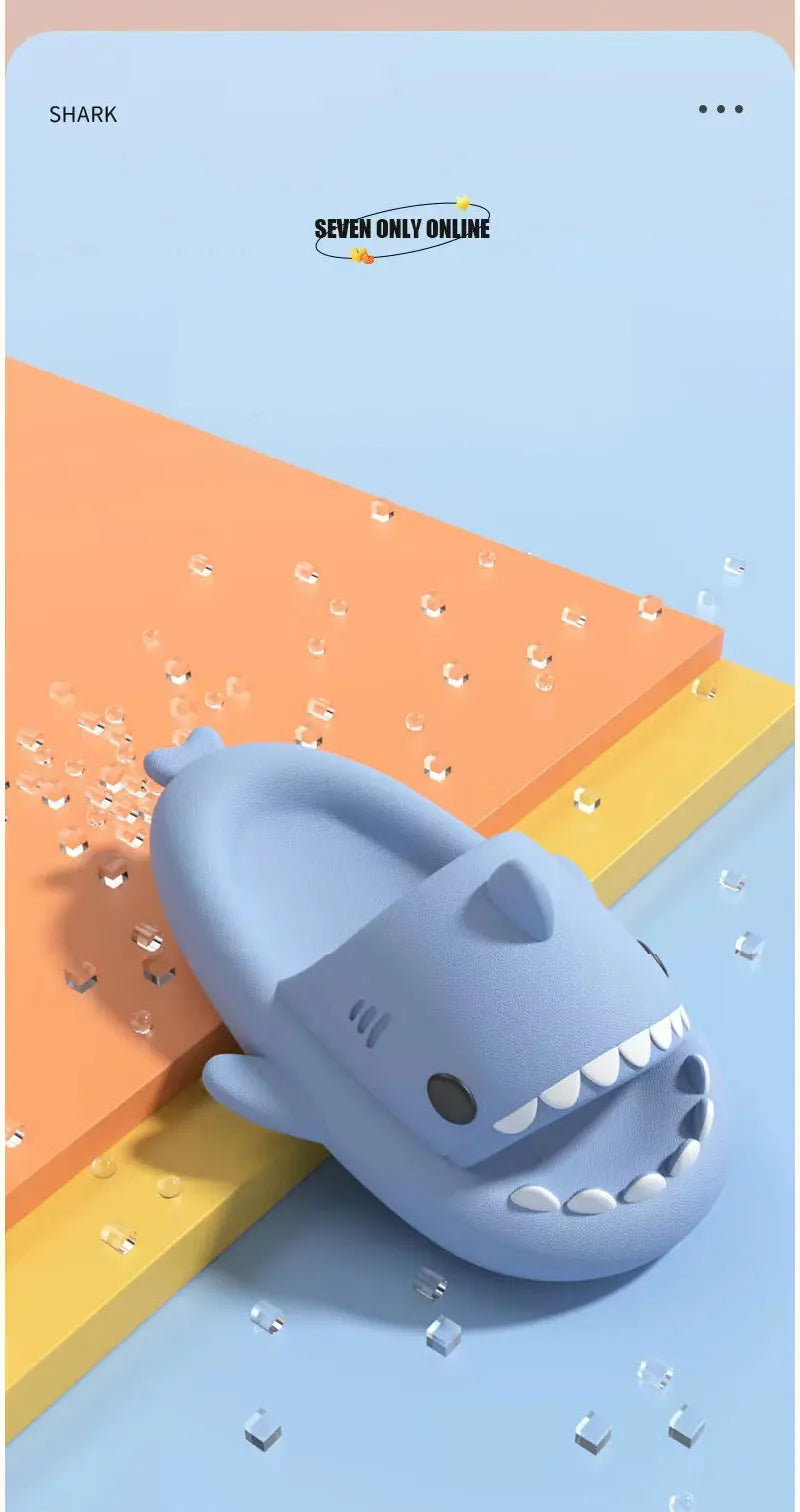 Kids Shark Slide Sandals – Soft Non-Slip Summer Slippers