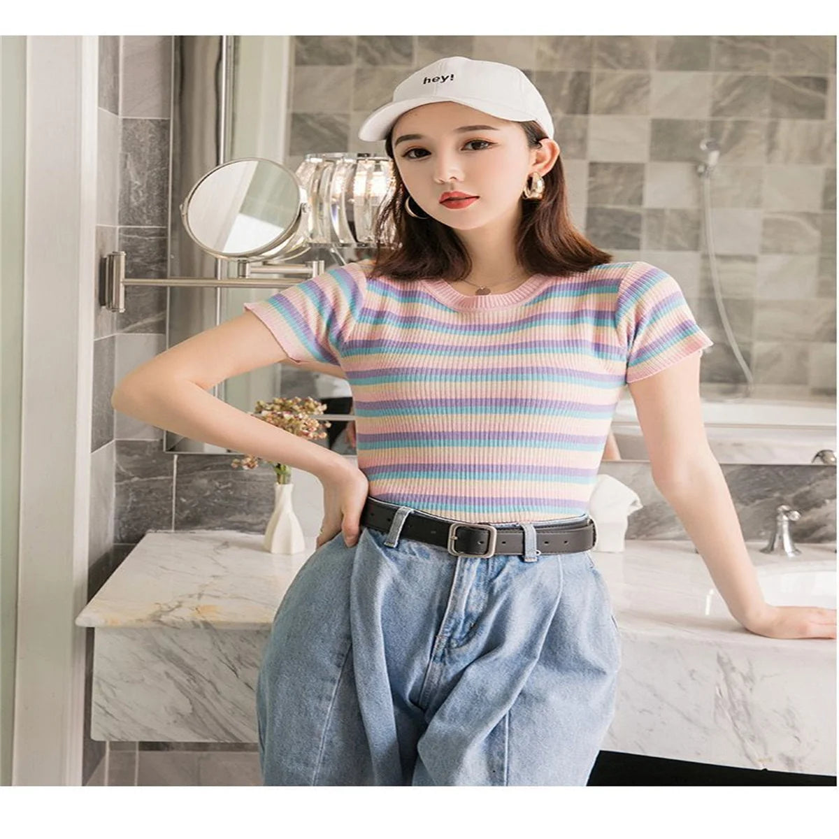 Women’s Classic Square Buckle Belt – Versatile Everyday Style