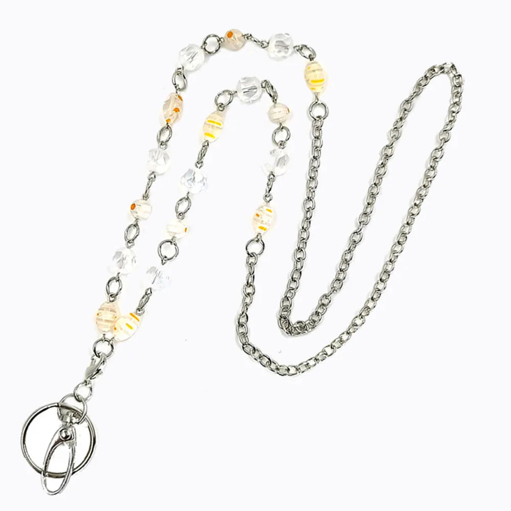 Beaded ID Lanyard Necklace – 36" Cruise Badge Holder