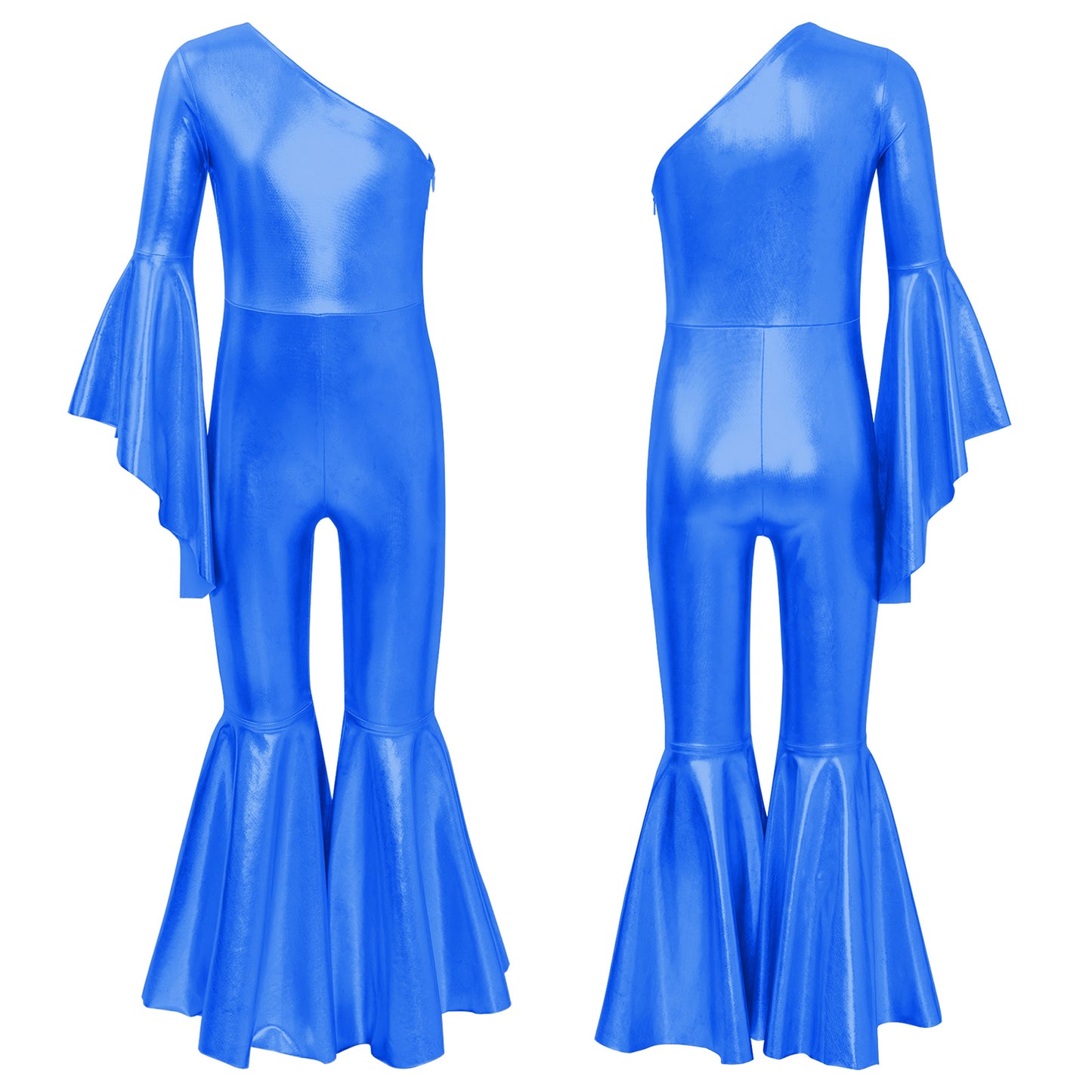 Girls’ Metallic Bell Bottom Jumpsuit – Retro Theme Night Costume