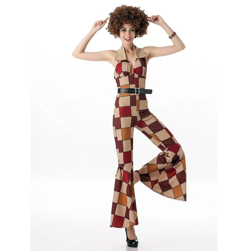 Retro 70s Disco Couple Costume Set – Men’s & Women’s Hippie Outfits