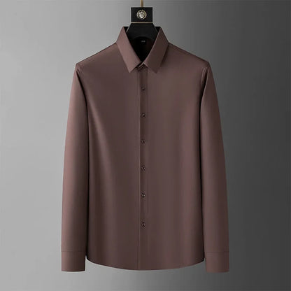 Men’s & Teens Premium Long-Sleeve Formal Dress Shirt – Easy-Care Broadcloth