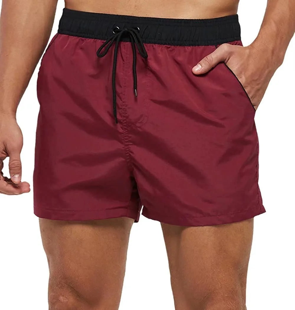 Men’s & Teens’ Quick-Dry Swim Shorts – Elastic Waist with Mesh Lining