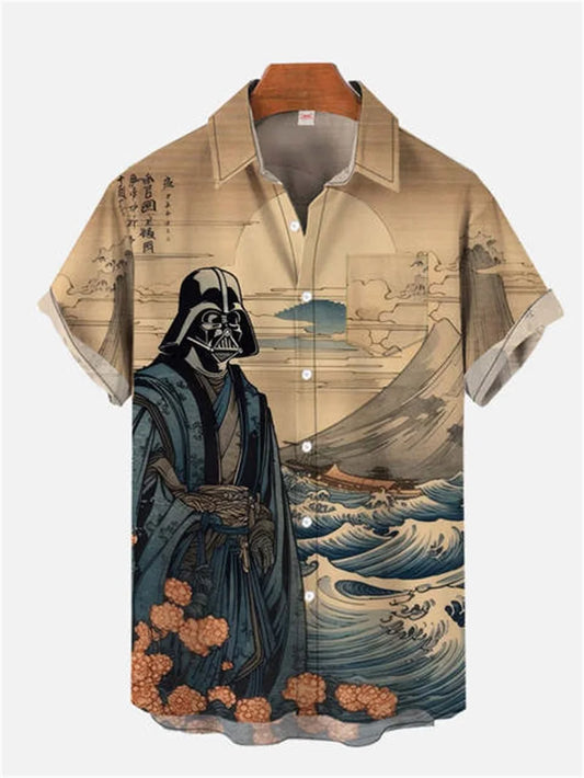 Men’s & Teens’ Printed Button-Up Shirt – Short Sleeve, Lightweight