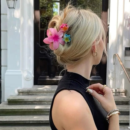 3-Piece Tropical Flower Hair Claw Clip Set