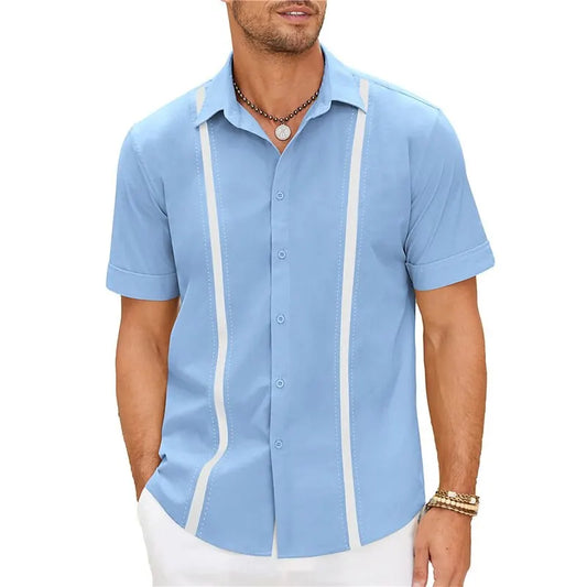Men's Silk Blend Button-up Shirt - The Dock Drop