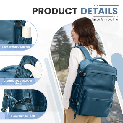 Vacuum Compression Travel Backpack – Expandable Carry-On, 20–35L