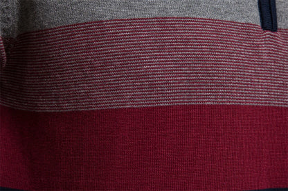 Men’s Quarter-Zip Mock Neck Knit Pullover – Long Sleeve