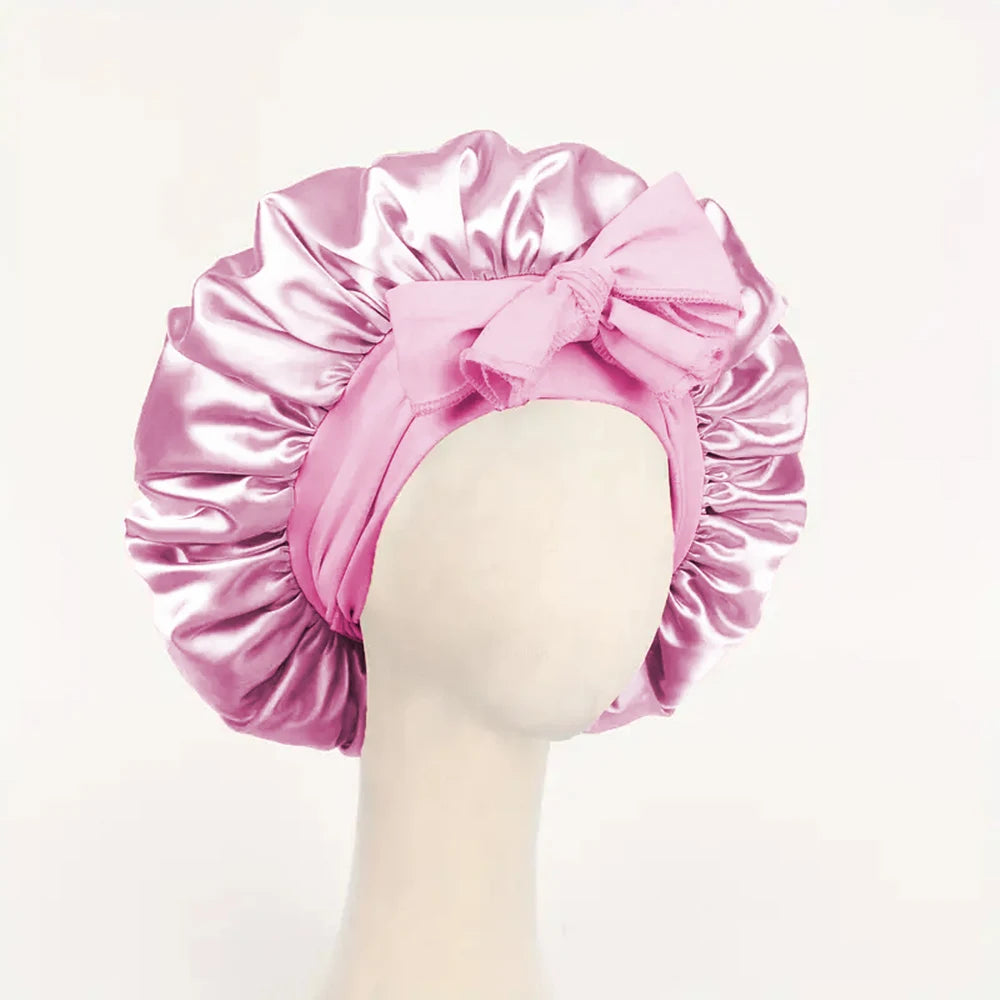 Women’s Adjustable Satin Sleep Bonnet – Tie Band