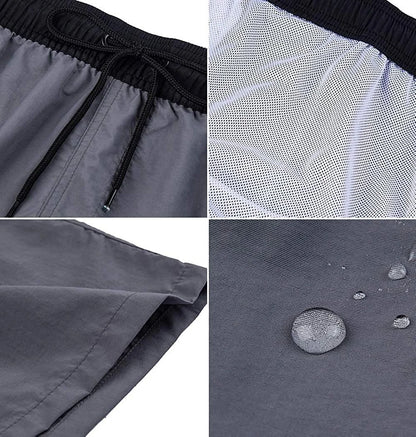 Men’s & Teens’ Quick-Dry Swim Shorts – Elastic Waist with Mesh Lining
