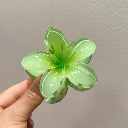 Tropical Flower Hair Claw Clip – Gradient Color