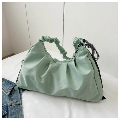 Women’s Ruched Gym Bag – Shoe Pocket, Wet Compartment & Yoga Mat Strap
