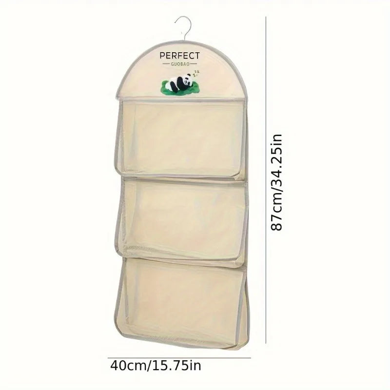 Three-Tier Hanging Mesh Travel Organizer – Space-Saving Storage
