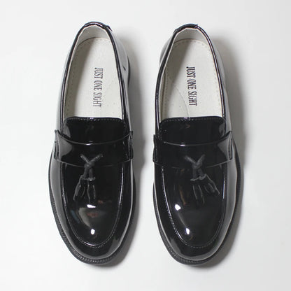 Boys’ Patent Leather Dress Shoes – Formal Party & Performance Loafers