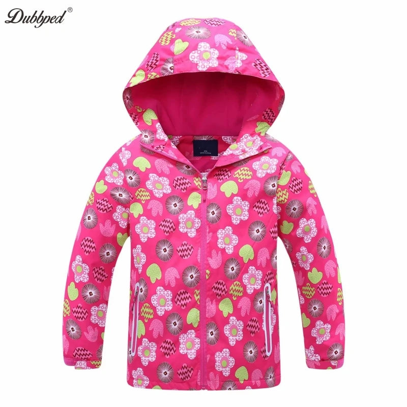 Girls' Polar Fleece Hooded Winter Jacket