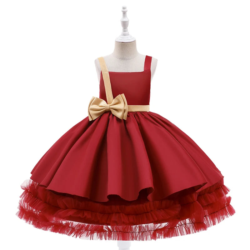 Girls’ Square-Neck Party Dress