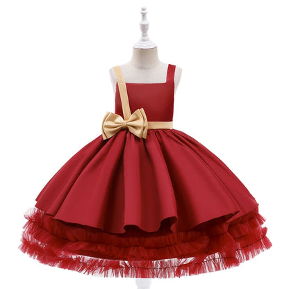 Girls’ Square-Neck Party Dress