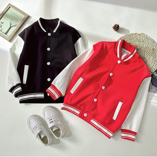 Black and Red varsity jacket.