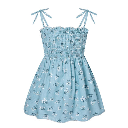 Girls’ Floral Strap Dress – Lightweight Summer & Playwear