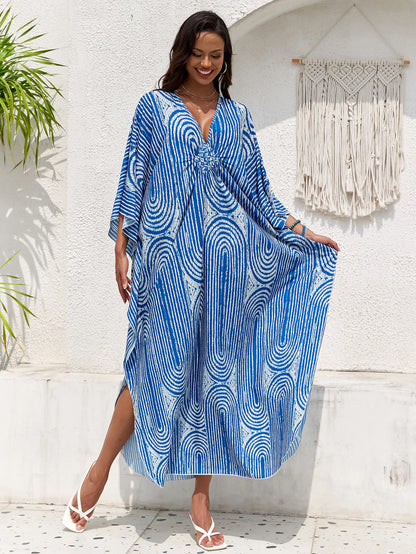 Women’s Flowing Caftan Cover-Up – Beach & Poolside Elegance