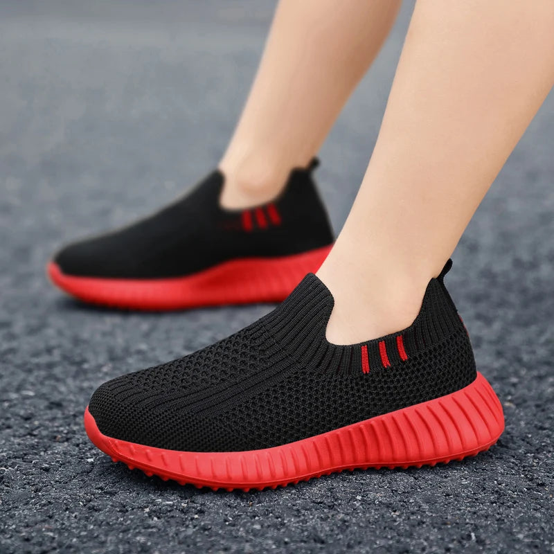 Kids’ Breathable Mesh Slip-on Sneakers