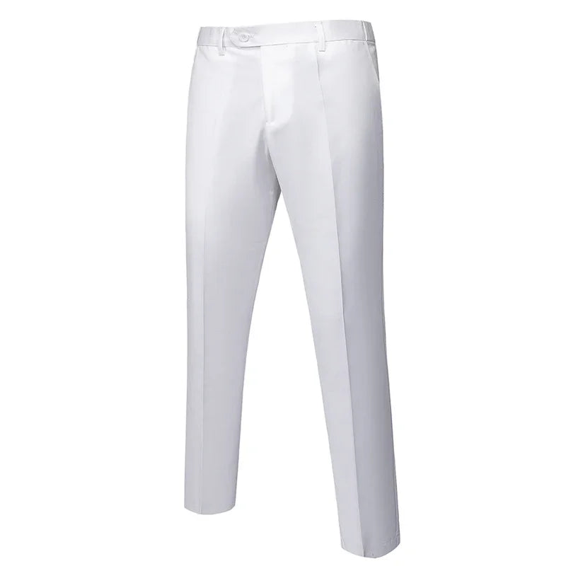 Solid Formal Tailored Suit Trousers