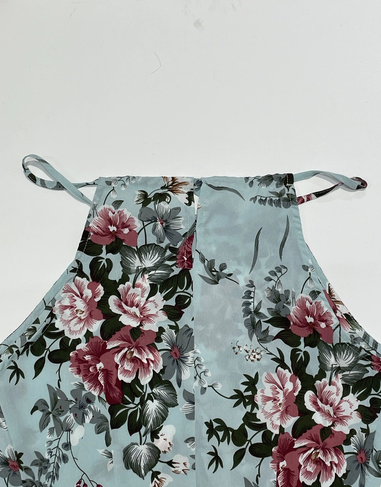 Women’s Floral High-Slit Halter Dress – Sleeveless, Summer Maxi