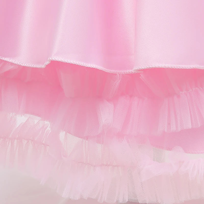 Girls’ Square-Neck Party Dress