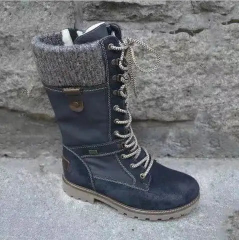 Women’s Winter Mid-Calf Suede Boots | Warm, Stylish & Non-Slip