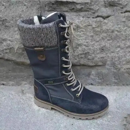 Women’s Winter Mid-Calf Suede Boots | Warm, Stylish & Non-Slip