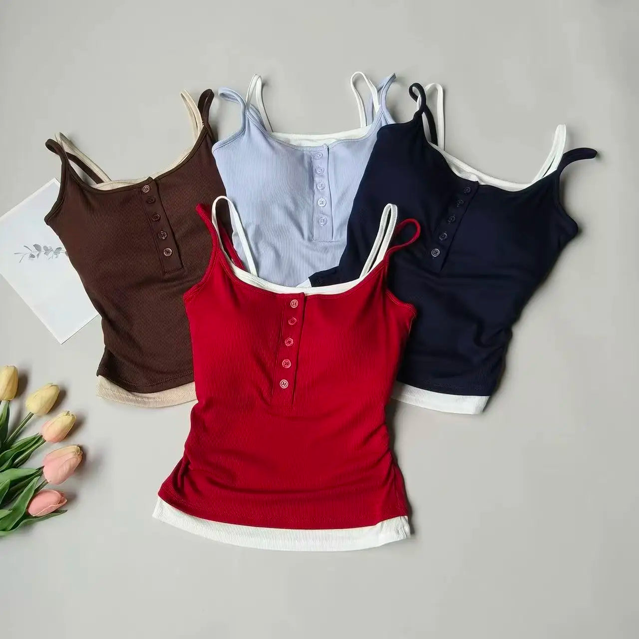 Women’s Built-In Bra Tank Top – Quick-Dry, Padded Support