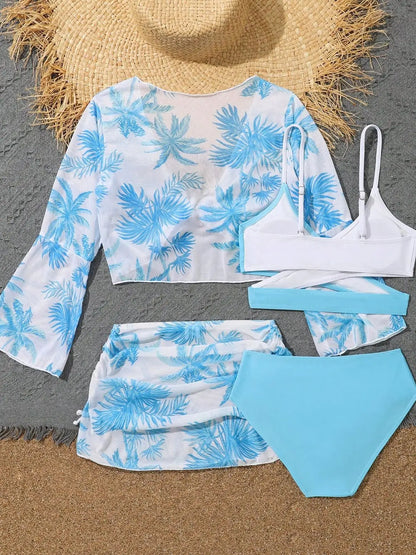 Girls’ 4-Piece Tropical Breeze Swim Set