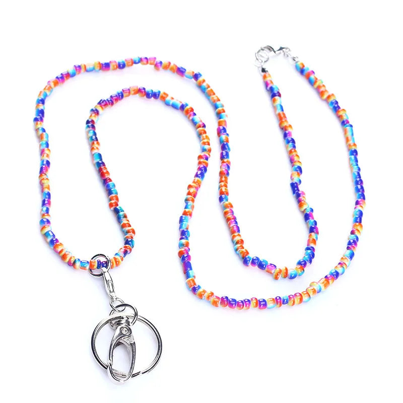 Beaded ID Lanyard Necklace – 36" Cruise Badge Holder