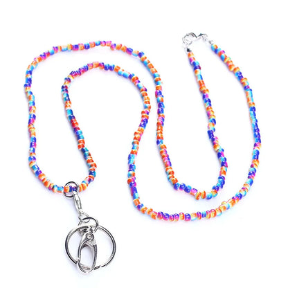 Beaded ID Lanyard Necklace – 36" Cruise Badge Holder