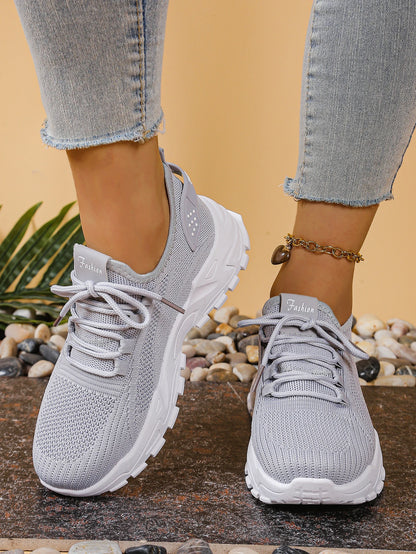Women's peek-a-boo mesh Leopard print sneakers