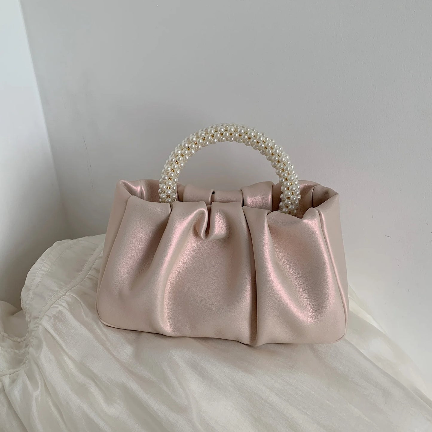 Pearl Handle Evening Clutch Bag