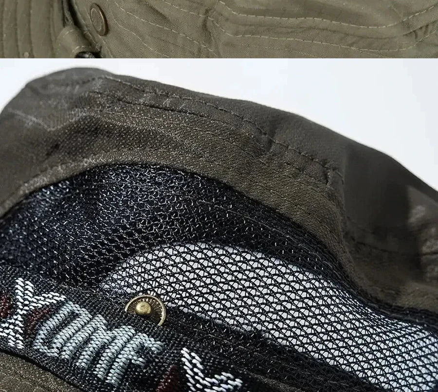 Men’s Wide-Brim Sun Hat with Mesh Vent – Cruise & Shore Ready