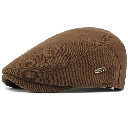 Men’s Adjustable Corduroy Flat Cap – Classic Casual Style