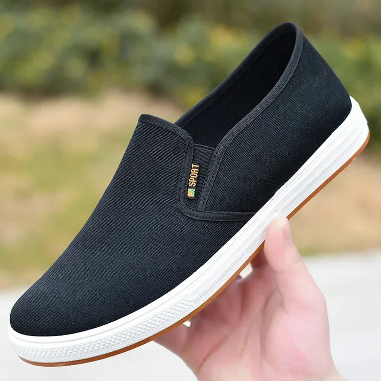 Men’s Canvas Slip-On Sneakers – Lightweight Casual Comfort Shoes