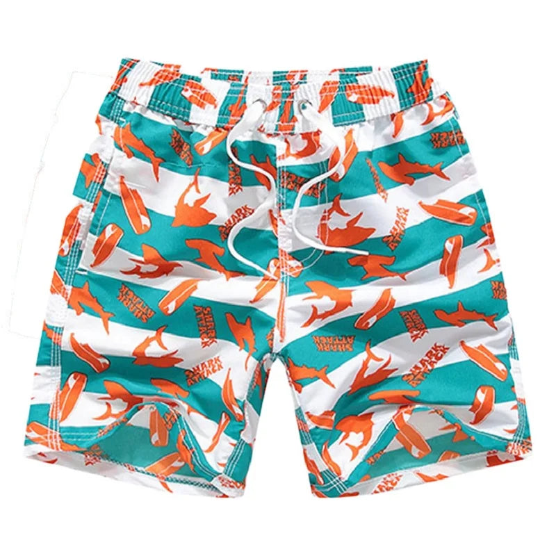 Kids’ Quick-Dry Swim Shorts – Drawstring, Elastic Waist