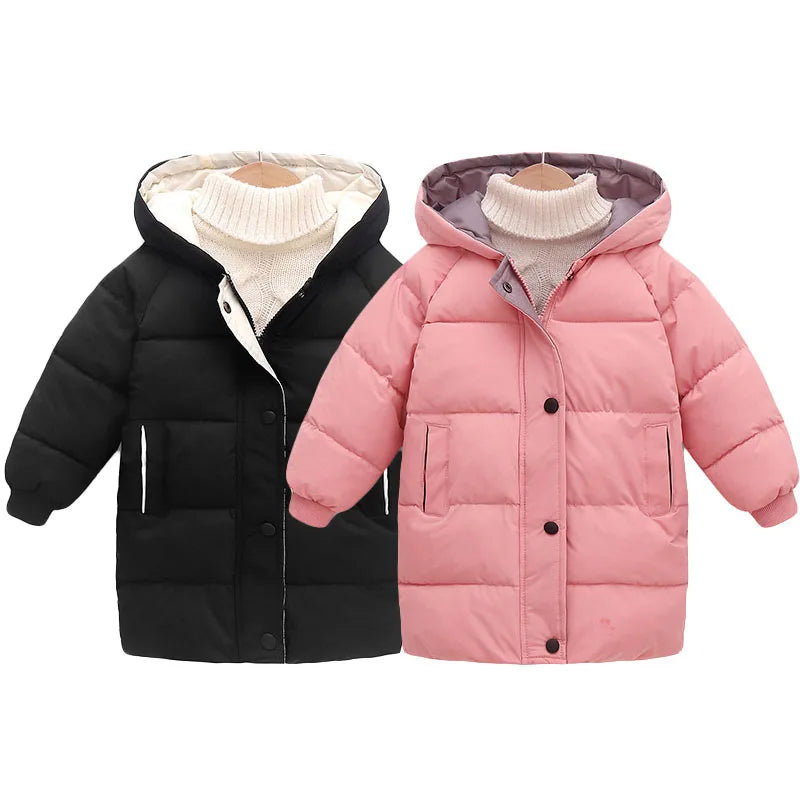 Kids Hooded Puffer Jacket – Warm, Lightweight, Zip Front (Unisex)