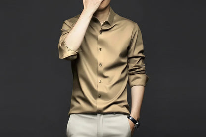Men’s Wrinkle-Resistant Dress Shirt – Long Sleeve Button Down