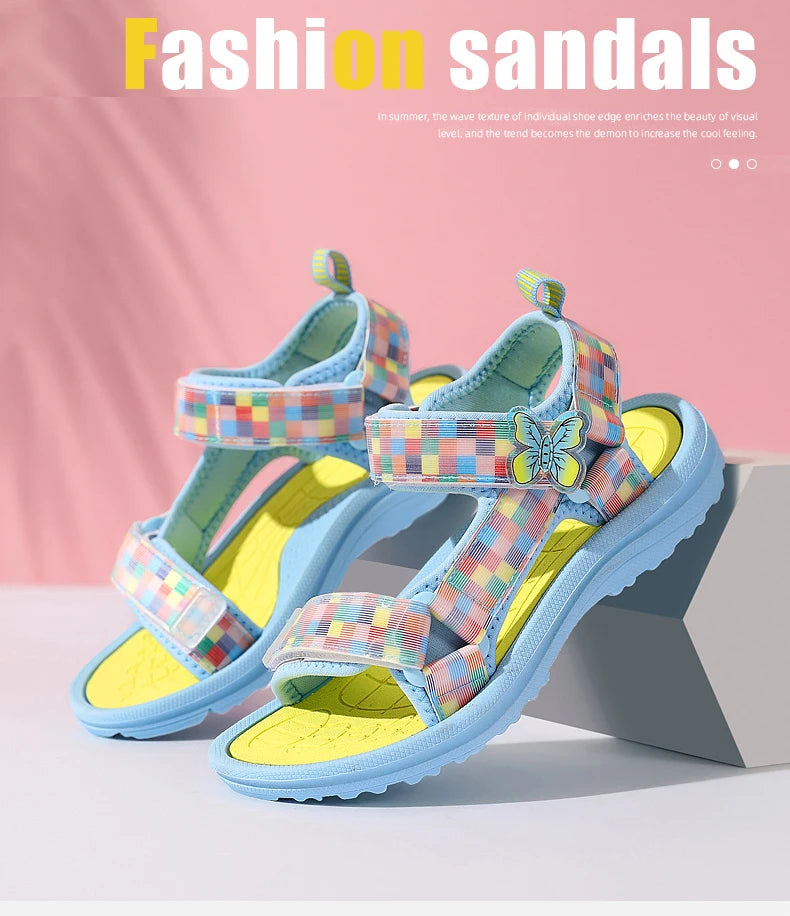 Summer Children Sandals Baby Girls Toddler Soft Non-Slip Shoes Baby Cute Pearl Princess Dance Kids